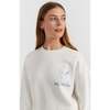 Cotton Peanuts Athletics Sweatshirt, Cream - Sweaters - 5