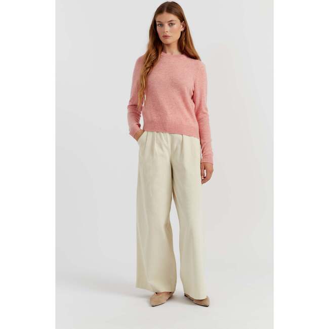 Cloud Cashmere Cropped Sweater, Pink - Sweaters - 3