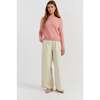 Cloud Cashmere Cropped Sweater, Pink - Sweaters - 3
