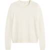 Cloud Cashmere Cropped Sweater, Cream - Sweaters - 4