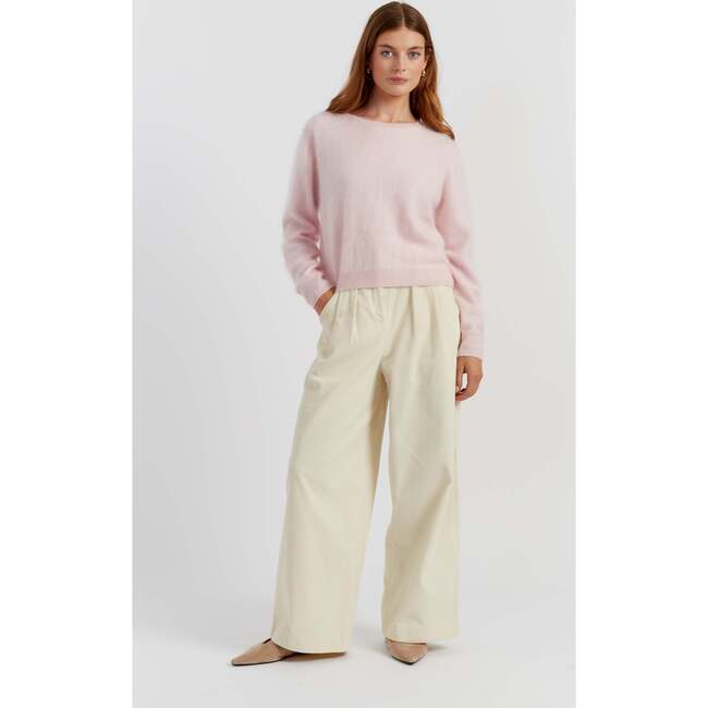 Brushed Pure Cashmere Sweater, Pink