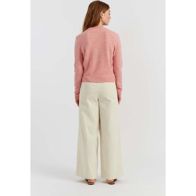 Cloud Cashmere Cropped Sweater, Pink - Sweaters - 4