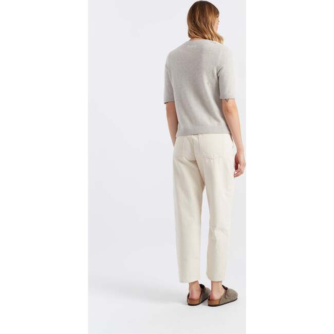 Cloud Cashmere T-Shirt, Beige - Sweaters - 3