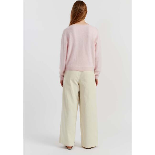 Brushed Pure Cashmere Sweater, Pink - Sweaters - 3