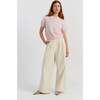 Brushed Pure Cashmere Button Tee, Pink - Sweaters - 2
