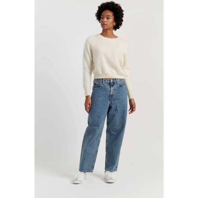 Brushed Pure Cashmere Sweater, Cream - Sweaters - 4