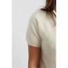Brushed Pure Cashmere Button Tee, Cream - Sweaters - 4