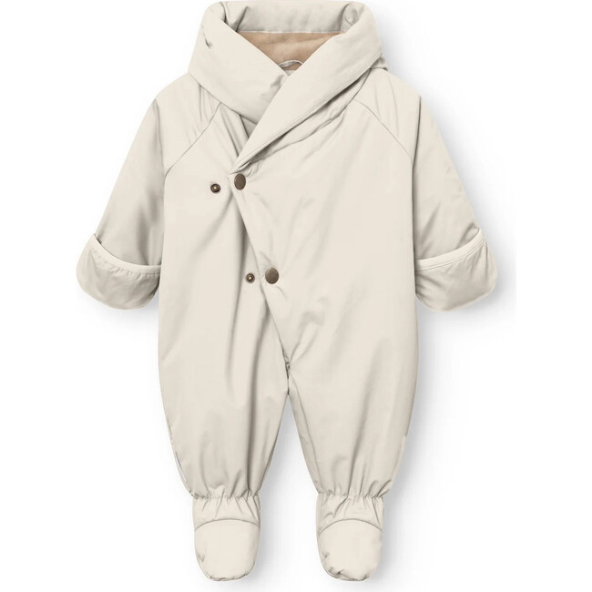 MINI A TURE MATFIANNA fleece lined winter pramsuit, ANGORA CREAM - Snowsuits - 1