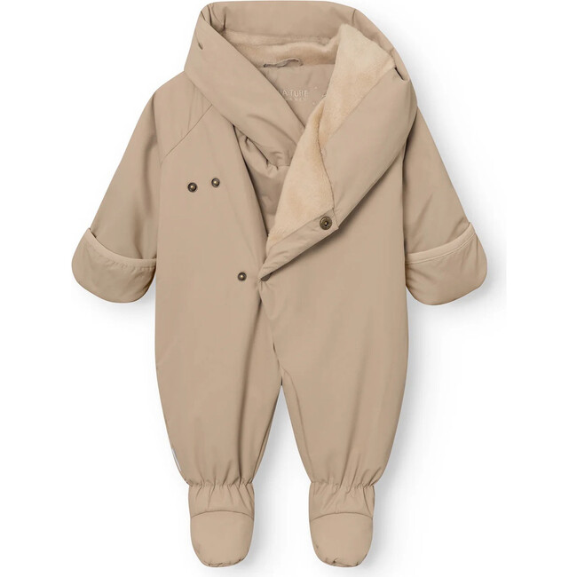 MINI A TURE MATFIANNA fleece lined winter pramsuit - SAVANNAH TAN - Snowsuits - 2