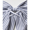 Twill Wreath Bow, Navy French Ticking - Wreaths - 4