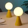 Macie 11.75" Modern Minimalist Globe Rechargeable/Cordless Dimmable Integrated LED Table Lamp with Touch Sensor, Yellow (Set of 2) - Lighting - 2