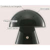 Porcini 7" Contemporary Rechargeable/Cordless Integrated Portable LED Mushroom Table Lamp, Forest Green - Lighting - 3