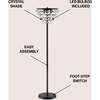 Jemma 60" Crystal/Metal LED Floor Lamp, Bronze / Clear - Lighting - 3 - thumbnail