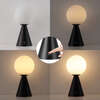 Macie 11.75" Modern Minimalist Globe Rechargeable/Cordless Dimmable Integrated LED Table Lamp with Touch Sensor, Black (Set of 2) - Lighting - 6