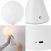 Macie 11.75" Modern Minimalist Globe Rechargeable/Cordless Dimmable Integrated LED Table Lamp with Touch Sensor, White (Set of 2) - Lighting - 7