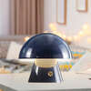 Porcini 7" Contemporary Rechargeable/Cordless Integrated Portable LED Mushroom Table Lamp, Navy - Lighting - 5