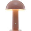 Boletus 10.75" Contemporary Rechargeable/Cordless Integrated Portable LED Mushroom Table Lamp, Pink - Lighting - 1 - thumbnail