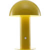 Boletus 10.75" Contemporary Rechargeable/Cordless Integrated Portable LED Mushroom Table Lamp, Yellow - Lighting - 1 - thumbnail