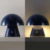 Porcini 7" Contemporary Rechargeable/Cordless Integrated Portable LED Mushroom Table Lamp, Navy - Lighting - 6