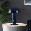 Boletus 10.75" Contemporary Rechargeable/Cordless Integrated Portable LED Mushroom Table Lamp, Navy - Lighting - 2 - thumbnail