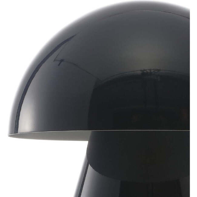 Porcini 7" Contemporary Rechargeable/Cordless Integrated Portable LED Mushroom Table Lamp, Navy - Lighting - 7