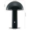 Boletus 10.75" Contemporary Rechargeable/Cordless Integrated Portable LED Mushroom Table Lamp, Forest Green - Lighting - 4 - thumbnail