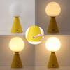 Macie 11.75" Modern Minimalist Globe Rechargeable/Cordless Dimmable Integrated LED Table Lamp with Touch Sensor, Yellow (Set of 2) - Lighting - 6