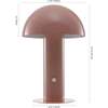 Boletus 10.75" Contemporary Rechargeable/Cordless Integrated Portable LED Mushroom Table Lamp, Pink - Lighting - 4