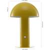 Boletus 10.75" Contemporary Rechargeable/Cordless Integrated Portable LED Mushroom Table Lamp, Yellow - Lighting - 4