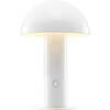 Boletus 10.75" Contemporary Rechargeable/Cordless Integrated Portable LED Mushroom Table Lamp, White - Lighting - 1 - thumbnail