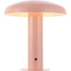 Suillius 11" Contemporary Rechargeable/Cordless Dimmable Integrated LED Mushroom Table Lamp, Pink - Lighting - 1 - thumbnail