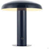 Suillius 11" Contemporary Rechargeable/Cordless Dimmable Integrated LED Mushroom Table Lamp, Navy - Lighting - 1 - thumbnail