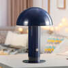 Boletus 10.75" Contemporary Rechargeable/Cordless Integrated Portable LED Mushroom Table Lamp, Navy - Lighting - 5 - thumbnail