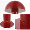 Boletus 10.75" Contemporary Rechargeable/Cordless Dimmable Integrated LED Mushroom Table Lamp, Red - Lighting - 6
