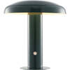 Suillius 11" Contemporary Rechargeable/Cordless Integrated Portable LED Mushroom Table Lamp, Forest Green - Lighting - 1 - thumbnail