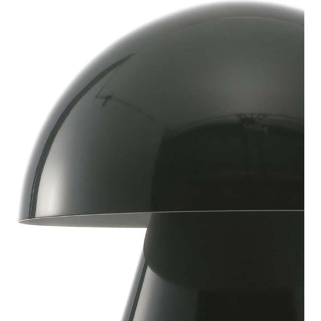 Porcini 7" Contemporary Rechargeable/Cordless Integrated Portable LED Mushroom Table Lamp, Forest Green - Lighting - 7