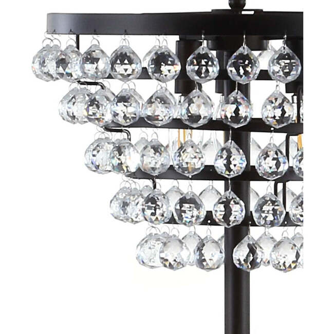 Jemma 60" Crystal/Metal LED Floor Lamp, Bronze / Clear - Lighting - 7