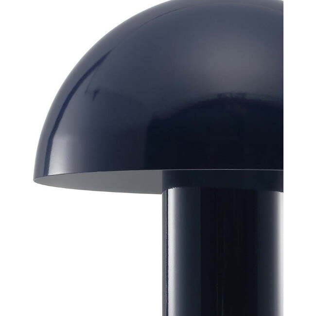 Boletus 10.75" Contemporary Rechargeable/Cordless Integrated Portable LED Mushroom Table Lamp, Navy - Lighting - 6