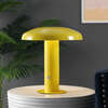 Suillius 11" Contemporary Rechargeable/Cordless Integrated Portable LED Mushroom Table Lamp, Yellow - Lighting - 2 - thumbnail