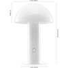 Boletus 10.75" Contemporary Rechargeable/Cordless Integrated Portable LED Mushroom Table Lamp, White - Lighting - 4 - thumbnail