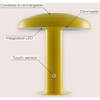 Suillius 11" Contemporary Rechargeable/Cordless Integrated Portable LED Mushroom Table Lamp, Yellow - Lighting - 3 - thumbnail