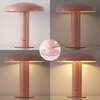 Suillius 11" Contemporary Rechargeable/Cordless Dimmable Integrated LED Mushroom Table Lamp, Pink - Lighting - 7