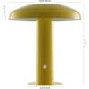 Suillius 11" Contemporary Rechargeable/Cordless Integrated Portable LED Mushroom Table Lamp, Yellow - Lighting - 4 - thumbnail