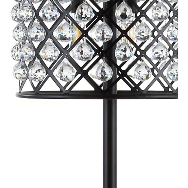 Elizabeth 60" Crystal/Metal LED Floor Lamp, Bronze/Clear - Lighting - 7