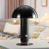 Boletus 10.75" Contemporary Rechargeable/Cordless Integrated Portable LED Mushroom Table Lamp, Black - Lighting - 5 - thumbnail