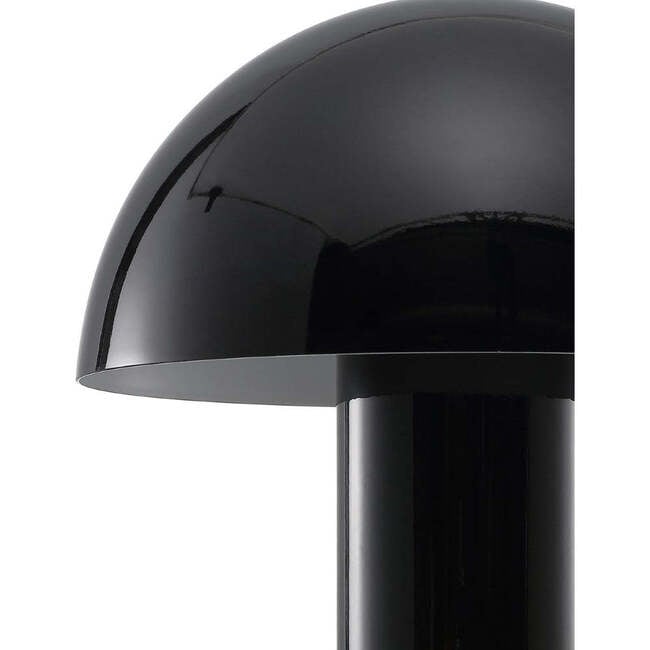 Boletus 10.75" Contemporary Rechargeable/Cordless Integrated Portable LED Mushroom Table Lamp, Black - Lighting - 6