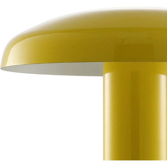 Suillius 11" Contemporary Rechargeable/Cordless Integrated Portable LED Mushroom Table Lamp, Yellow - Lighting - 6