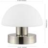 Zoe 5.75" Modern Minimalist Rechargeable Integrated Portable LED Table Lamp, Nickel/White - Lighting - 4