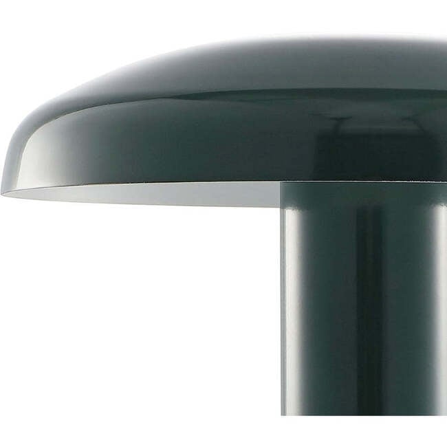 Suillius 11" Contemporary Rechargeable/Cordless Integrated Portable LED Mushroom Table Lamp, Forest Green - Lighting - 6