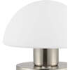 Zoe 5.75" Modern Minimalist Rechargeable Integrated Portable LED Table Lamp, Nickel/White - Lighting - 6